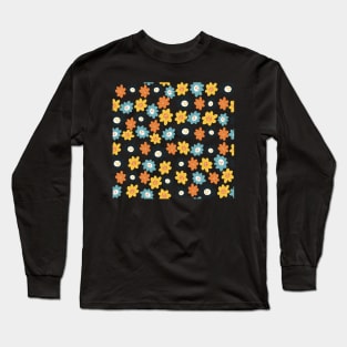 Flowerpower in retro colors Long Sleeve T-Shirt